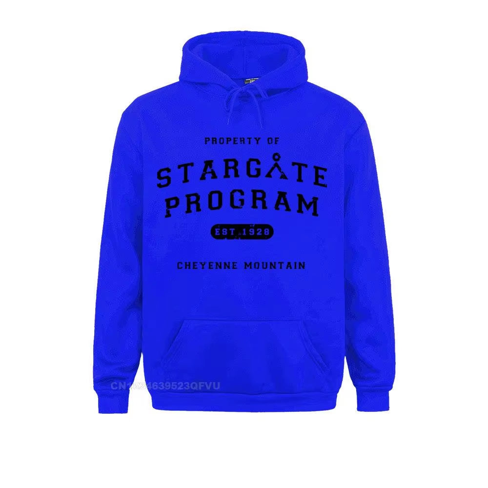 Mens Stargate Pullover Hoodie Property of Stargate Program Hoodie Graphic Pullover Hoodie Man Oversize Awesome Kawaii Clothes