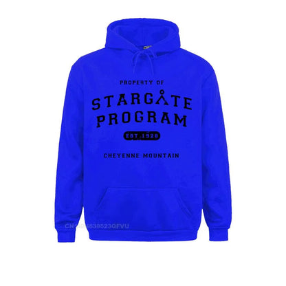 Mens Stargate Pullover Hoodie Property of Stargate Program Hoodie Graphic Pullover Hoodie Man Oversize Awesome Kawaii Clothes