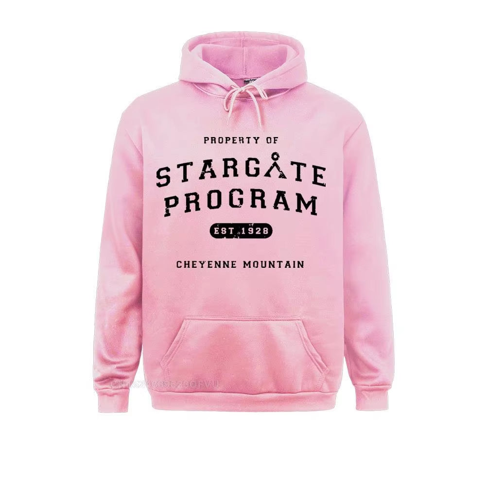 Mens Stargate Pullover Hoodie Property of Stargate Program Hoodie Graphic Pullover Hoodie Man Oversize Awesome Kawaii Clothes