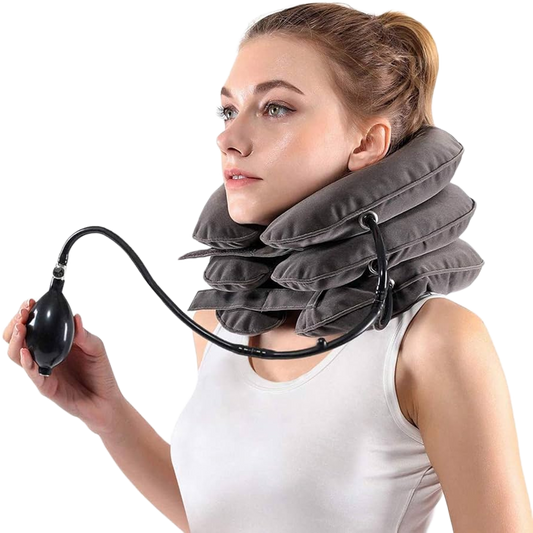 Almohada Ortopedica Inflable para Cuello – Soporte Cervical Ajustable Portatil