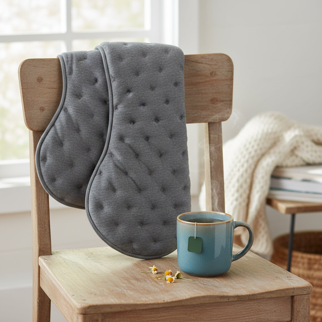 Manta en silla con té