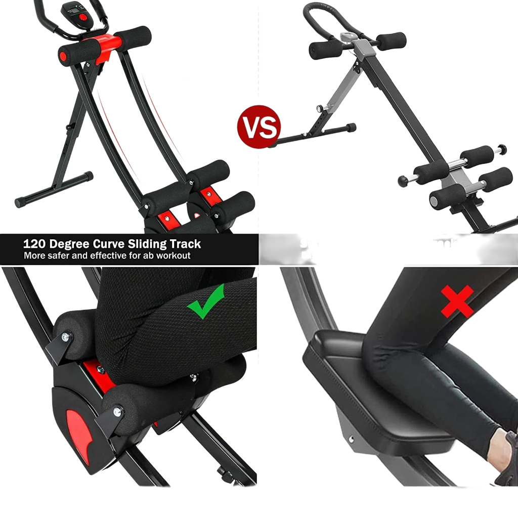 Foldable Abdominal Machine with LCD Monitor | Home Gym