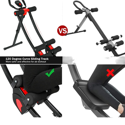 Foldable Abdominal Machine with LCD Monitor | Home Gym